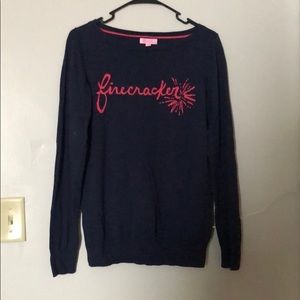 Lilly Pulitzer Firecracker sweater EUC sz Large!